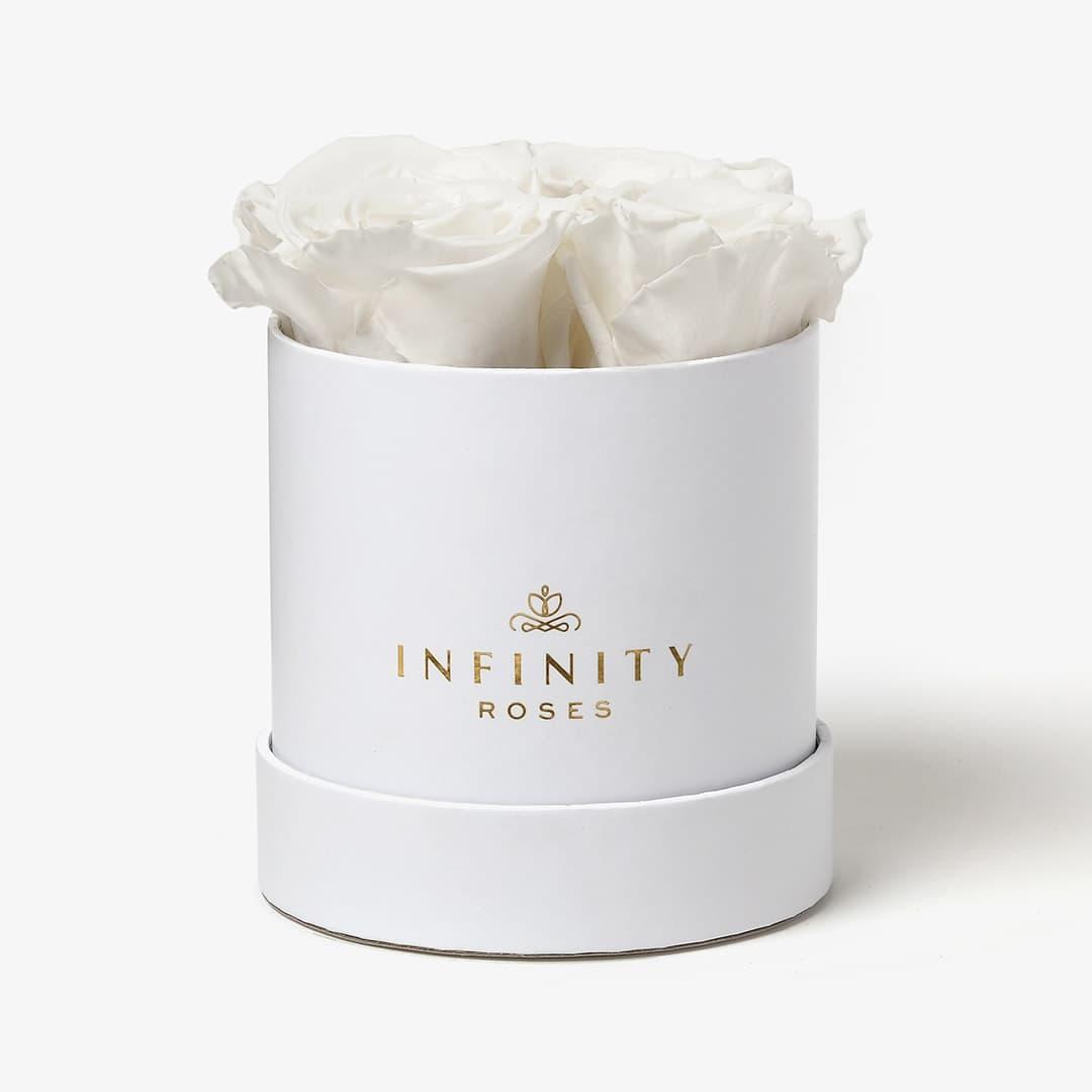 Small Rose Box - White Rose - White Box